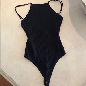 Rock Etiquette Bodysuit - ribbed black Sz. S